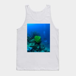 Coral reef and scuba diver Tank Top